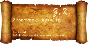 Zborovszki Katalin névjegykártya