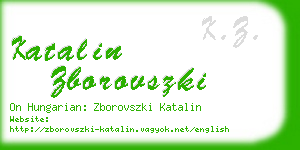 katalin zborovszki business card